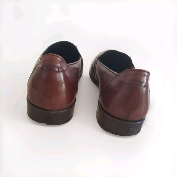 Bragano Cole Haan Dress Loafer Mens 13 Brown Leather Suede Tassel Cap Vintage main image 11